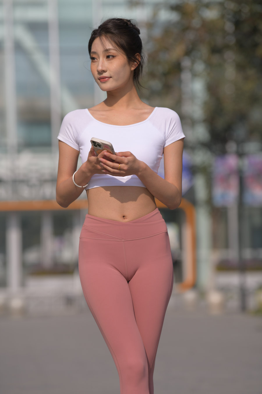 粉红色瑜伽裤女孩J4915 583P1V-26.4GB-虎哥图库