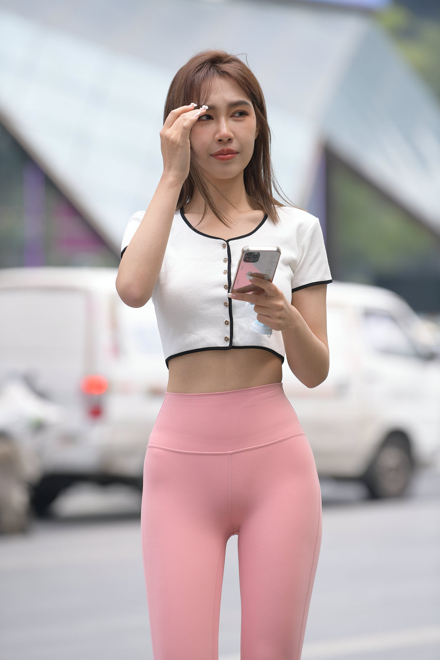 图片[2]-街拍粉色瑜伽裤女孩J2900 645P1V-20.7GB-虎哥图库