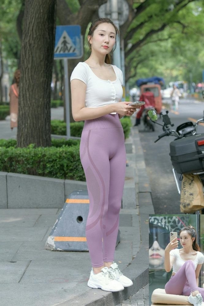 图片[5]-香芋色瑜伽裤高马尾漂亮女孩J2206 545P1V-19.1GB-虎哥图库