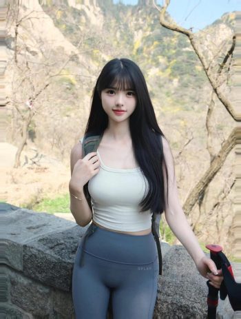 图片[9]-爱爬山的瑜伽裤MM，太甜美了！~-虎哥图库