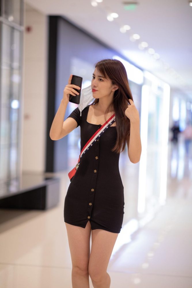 逛商场的黑色包臀裙美丽女孩【385P】00050-虎哥图库