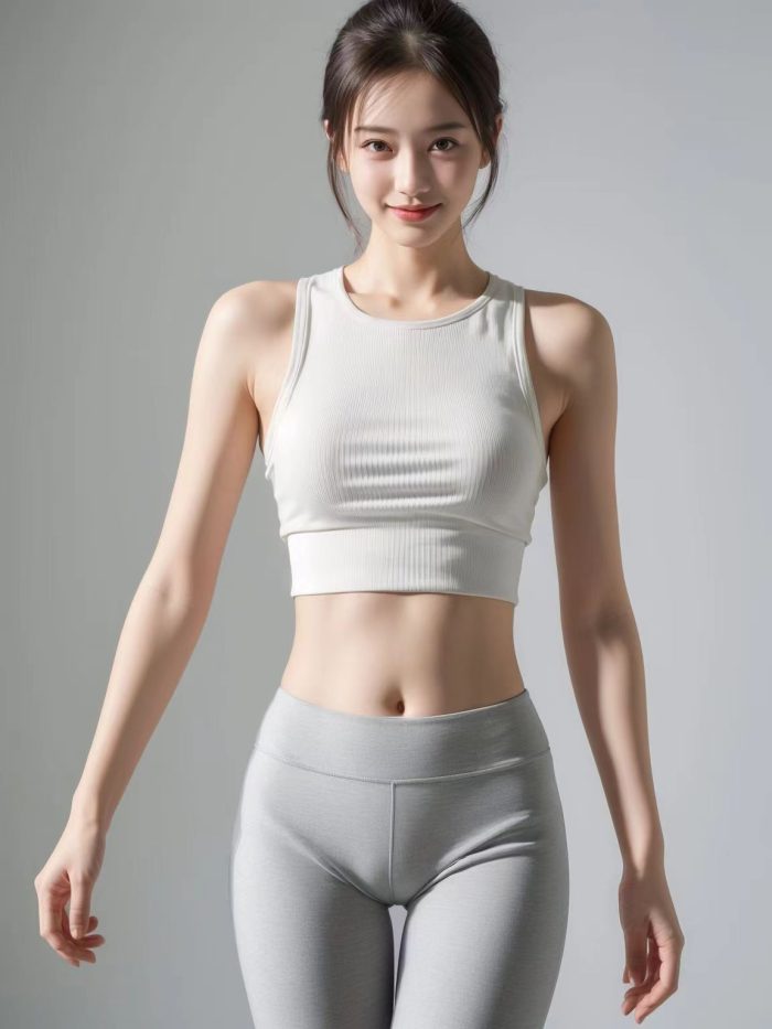 AI瑜伽裤清纯妹子系列图-虎哥图库