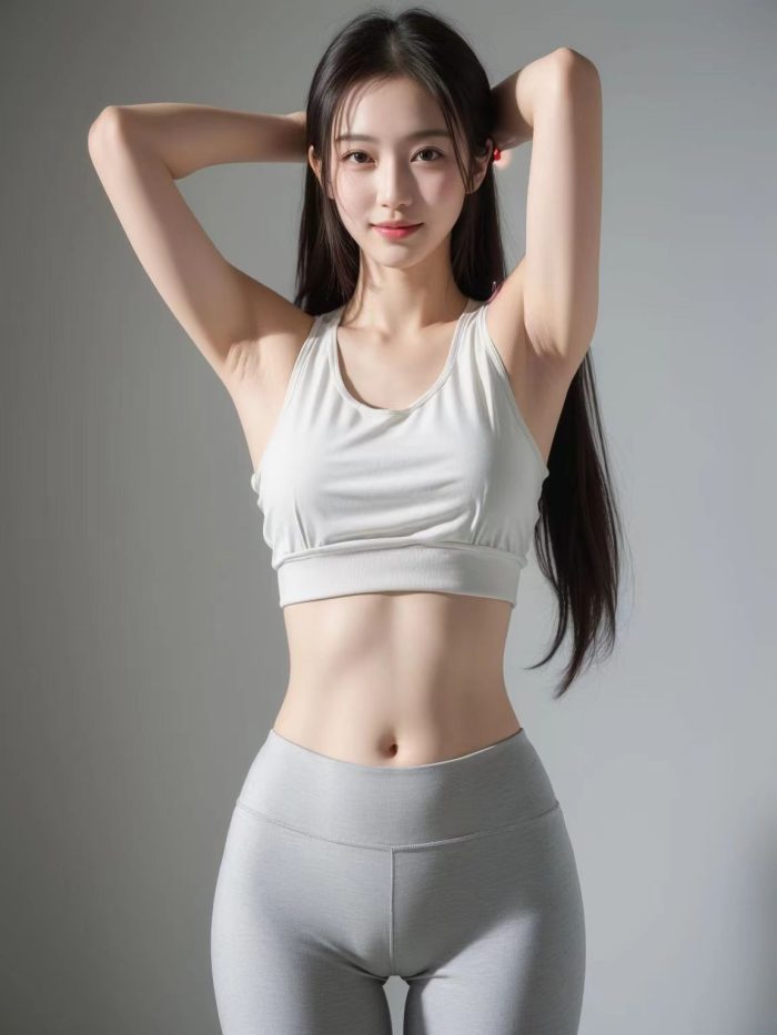 AI瑜伽裤清纯妹子系列图-虎哥图库