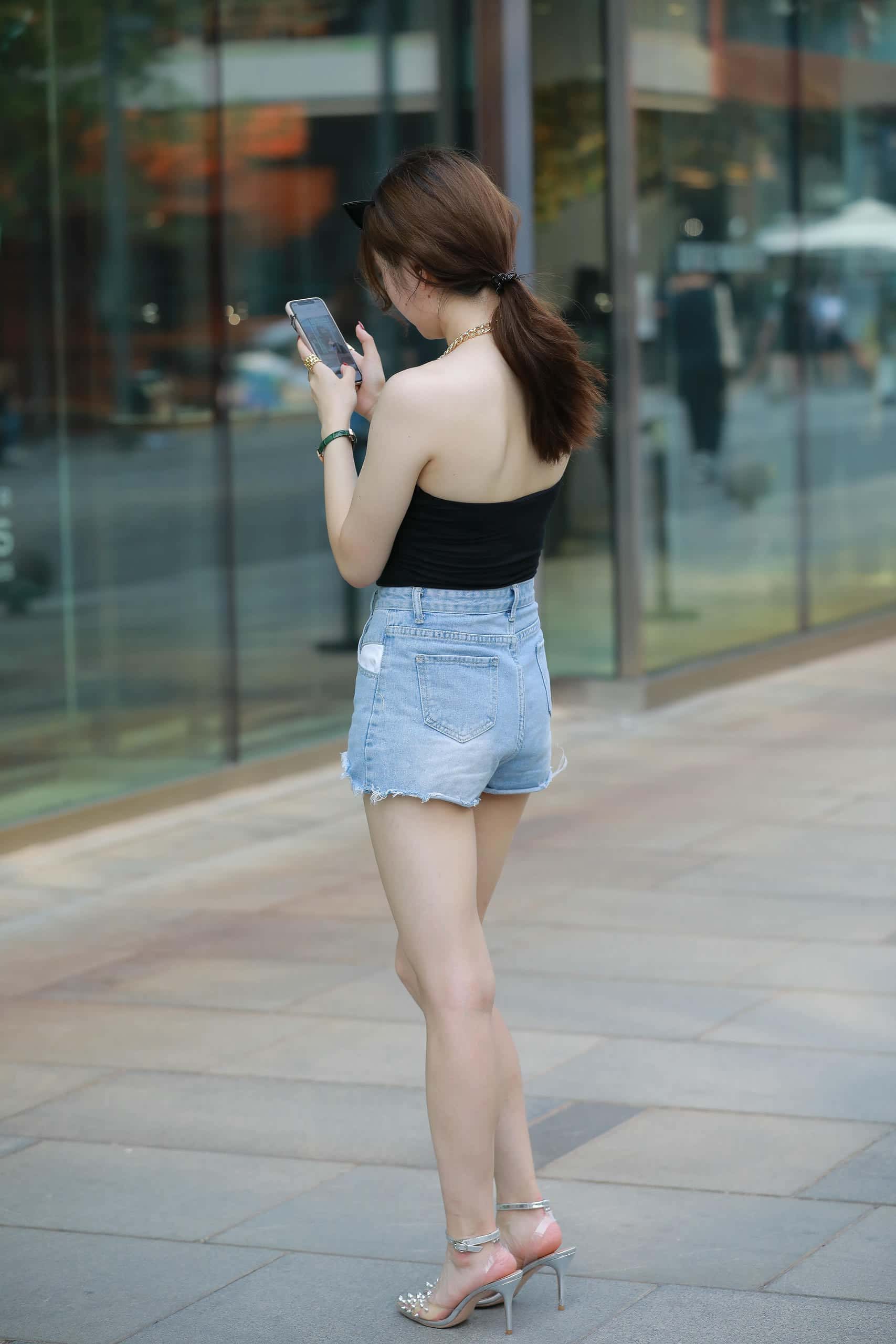 图片[2]-蓝色热裤白嫩香肩【169P】J4790-虎哥图库