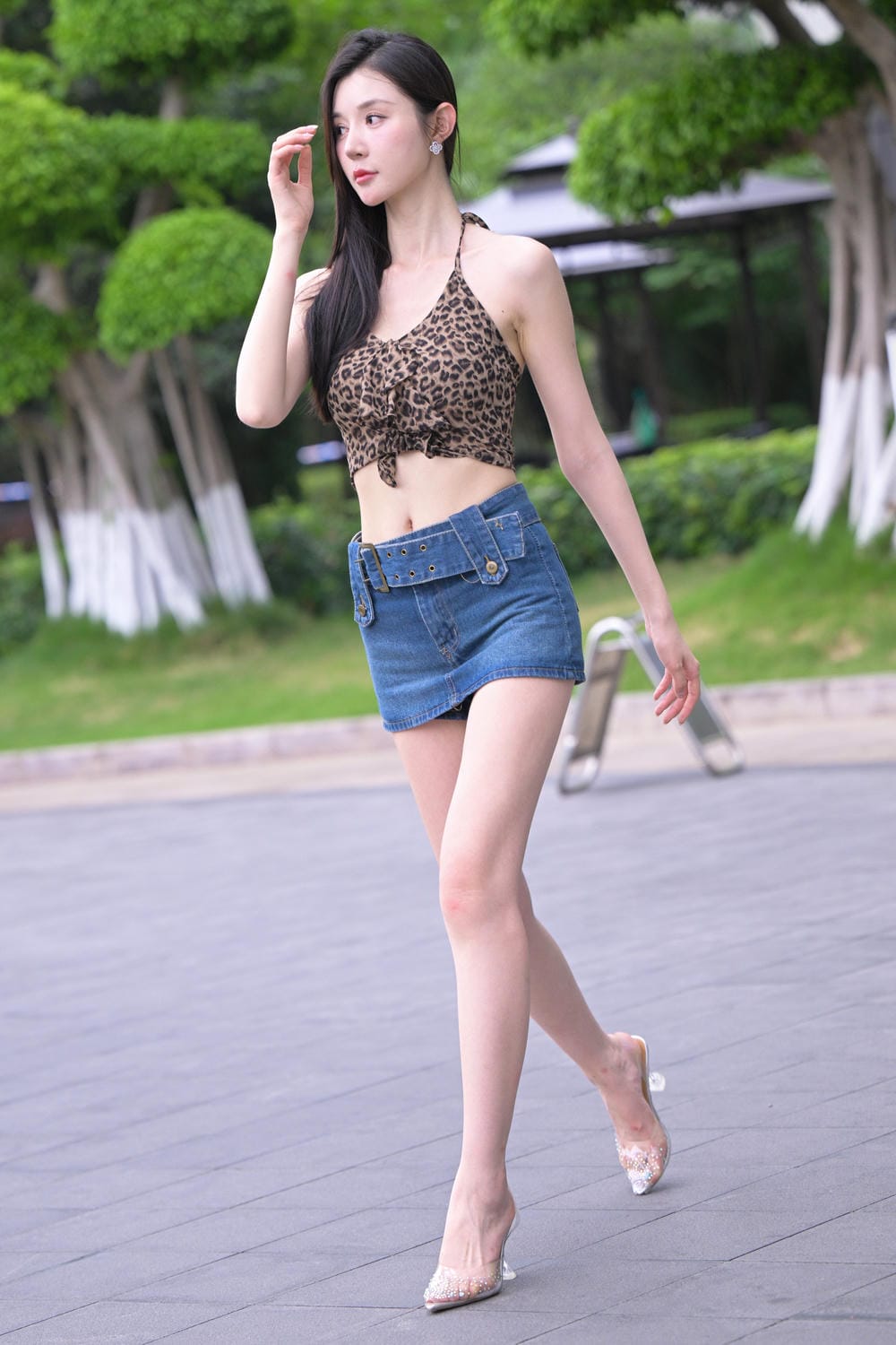 图片[3]-高挑牛仔短裙豹纹小吊带［184P + 4.18G］M85109-虎哥图库