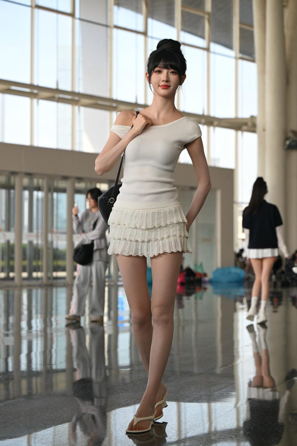 白色针织裙［162P 2.83G］M85060-虎哥图库