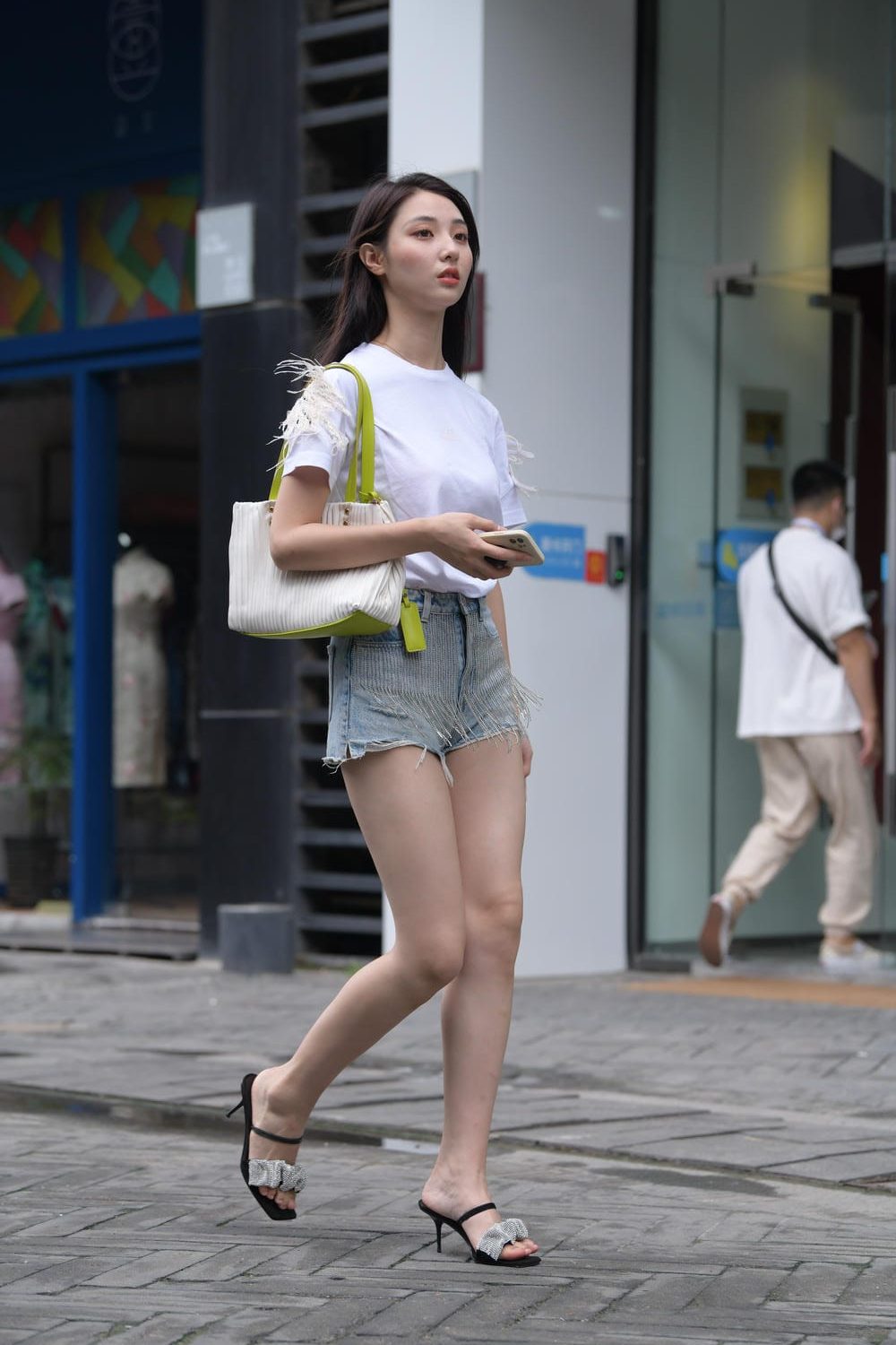 图片[2]-蓝色牛仔热裤美女（373P）M87086-虎哥图库