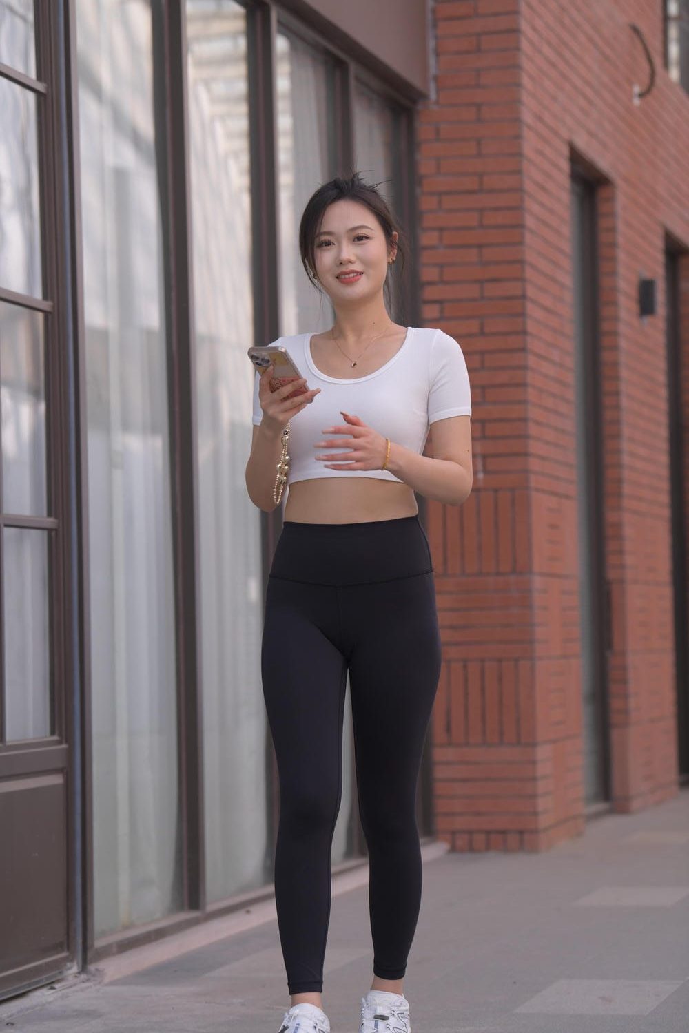 黑色瑜伽裤白T美女［721P+1V 24.9G］M87111-虎哥图库