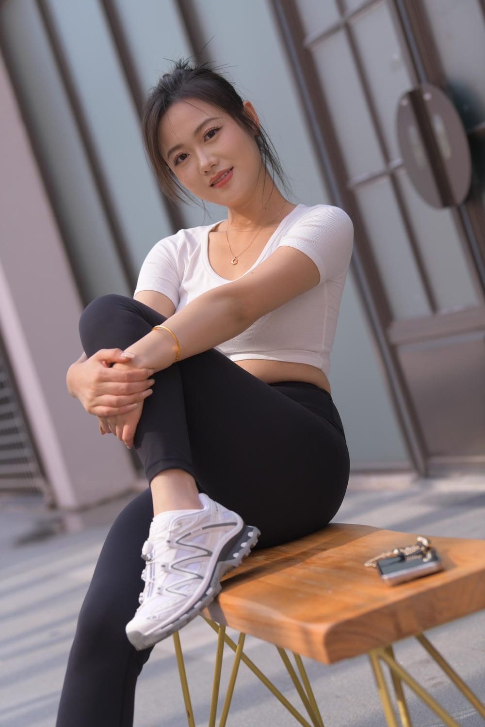 图片[2]-黑色瑜伽裤白T美女［721P+1V 24.9G］M87111-虎哥图库