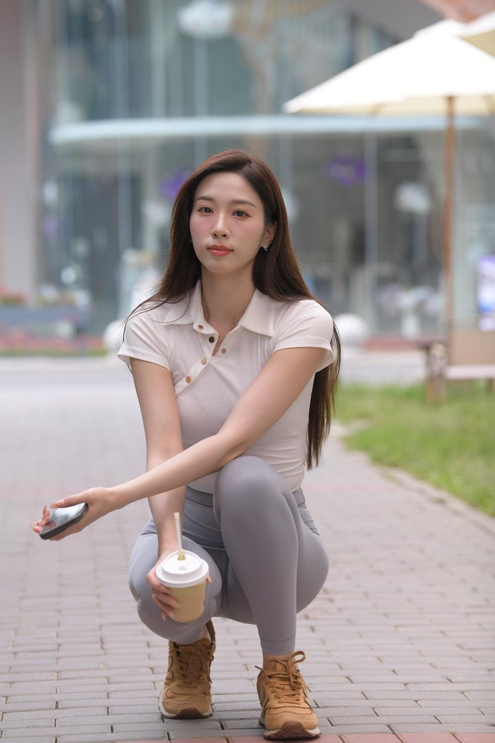图片[3]-灰色瑜伽裤美女（476P）M87027-虎哥图库